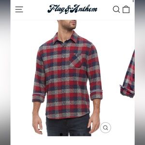 NWT Bayville Flannel Shirt | Flag & Anthem size L